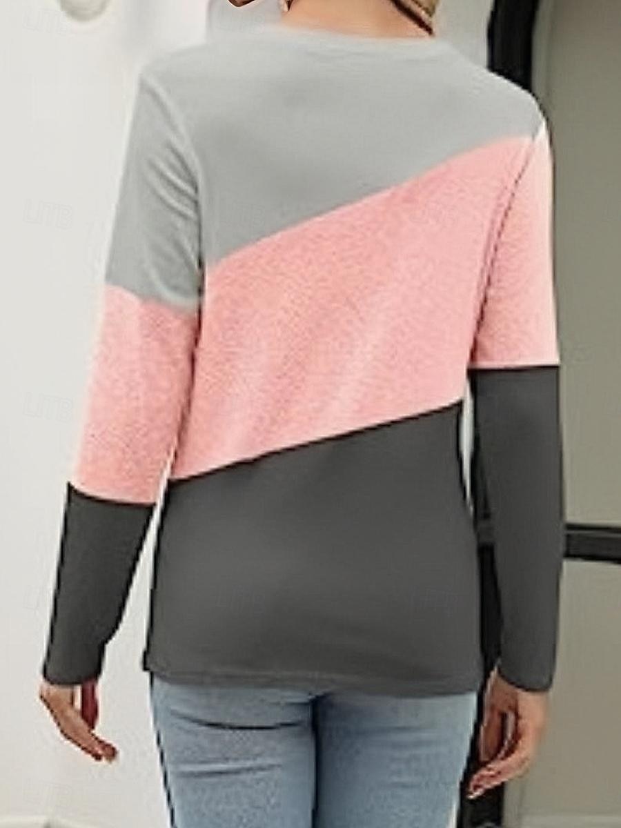 Color Block Striped Long Sleeve Tee