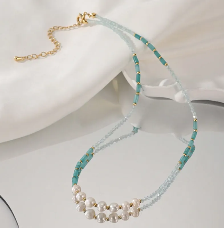 Elegant Beaded Layered Necklace