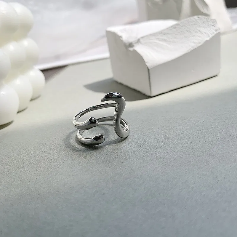 Cool Semi-circle Round Square Open Rings