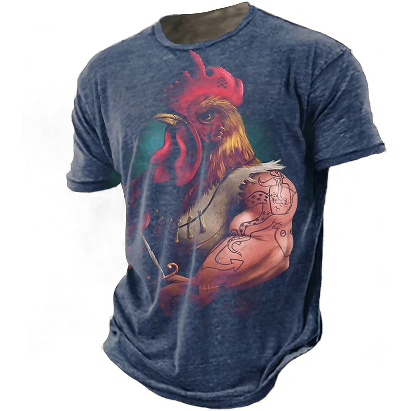 Funny Graphic Animal 3D Print Short Sleeve Tee