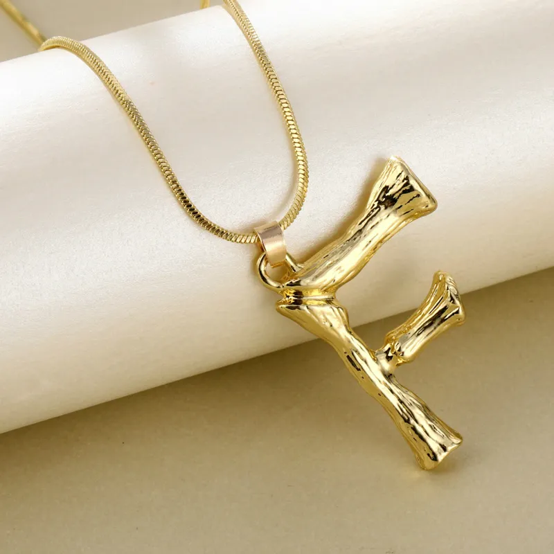Golden Initial Pendant Necklace