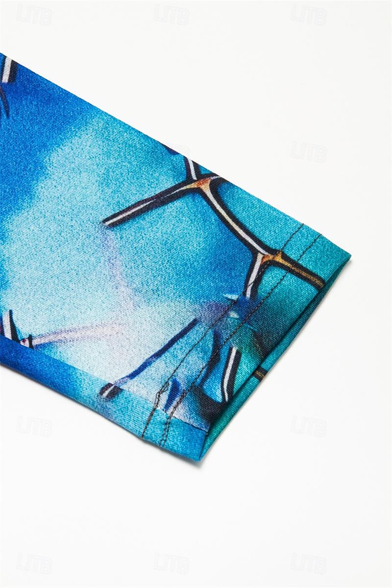 Floral Print Fashion V Neck Tee