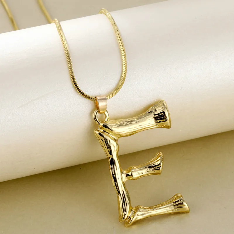 Golden Initial Pendant Necklace