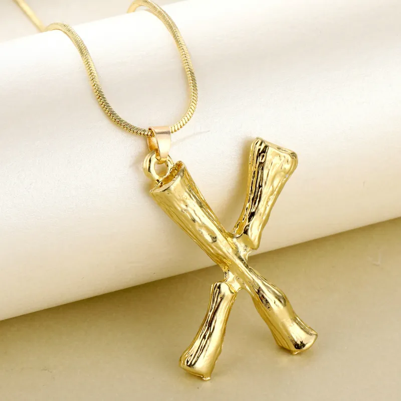 Golden Initial Pendant Necklace