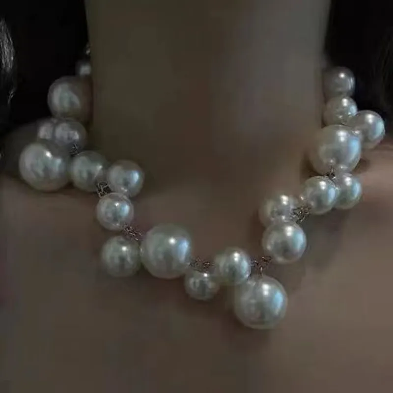 Statement Faux Pearl Necklace