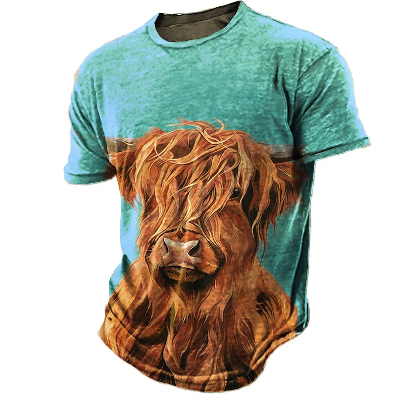 Funny Graphic Animal 3D Print Short Sleeve Tee
