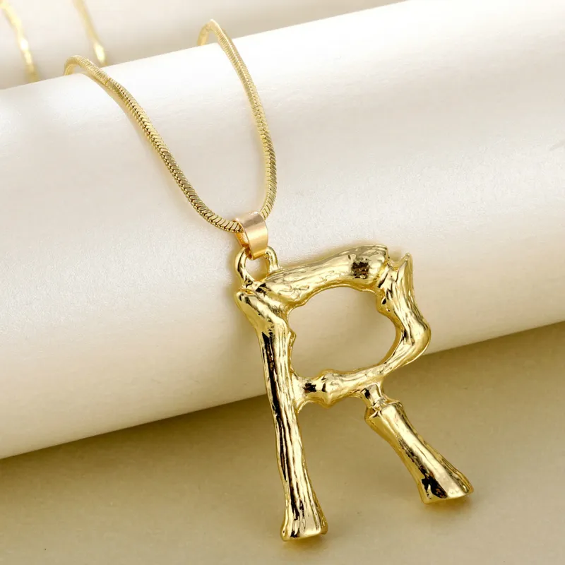 Golden Initial Pendant Necklace