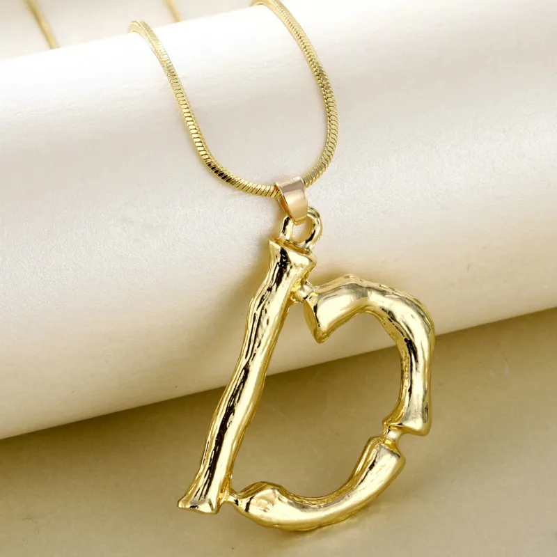 Golden Initial Pendant Necklace